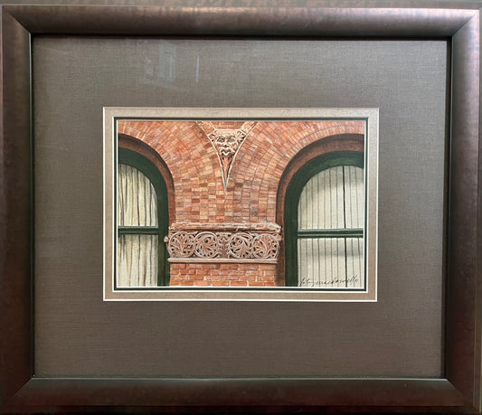 Brick Facade - Original Painting by Lotus MacDowell