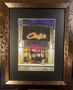 How do you frame an original watercolor of a local Bridgeport restaurant?
