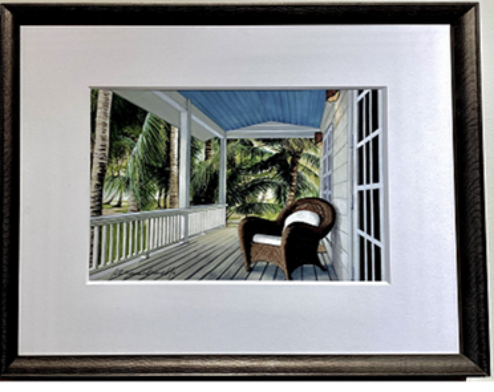 Favorite Place-Islamorada, FL- Original Watercolor Painting by Lotus MacDowell, Artworks WV.  Are you ready for your beach retreat? This scene will take you right to the sandy shores in the beautiful original watercolor painting titled ”Favorite Place”, by artist Lotus MacDowell.